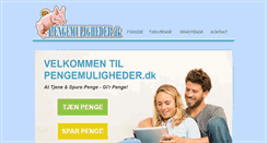Desktop Screenshot of pengemuligheder.dk